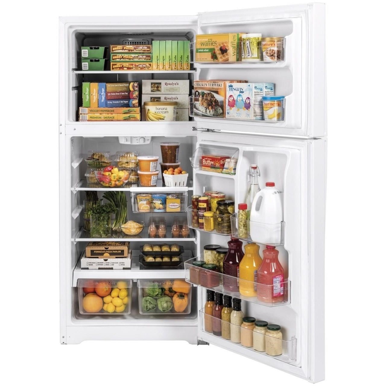 GE Appliances GTS22KGNRWW GE 21.9 Cu. Ft. Top Freezer